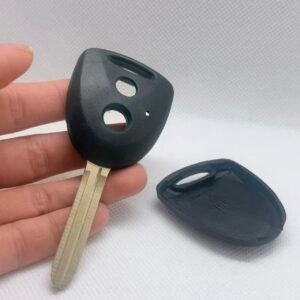 2 button replacement remote key fob shell with key blade compatible with toyota & daihatsu