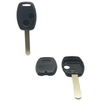 Home 2-Button Straight Car Key Fob Shell with Uncut Blade Replacement for Honda Accord 7 Gen Fit City CRV Odyssey Civic