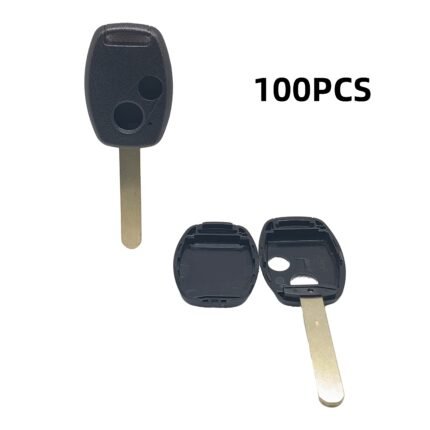 2 button straight car key fob shell with uncut blade replacement for honda accord 7 gen fit city crv odyssey civic